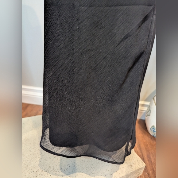 Anthropologie NIA Black sheer maxi skirt, lined with bow detail Size S - Picture 3 of 12